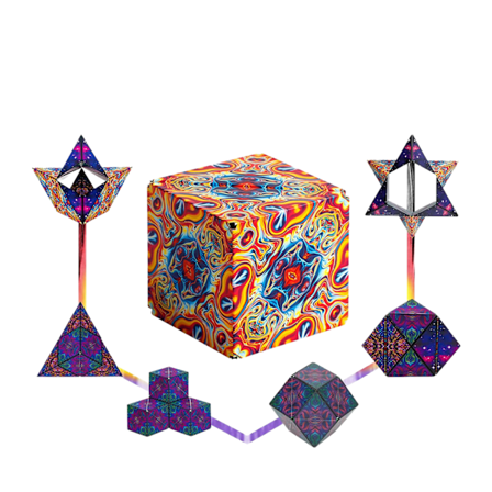 Shape Shifting Box - Prisbelønnet, Patenteret Fidget Cube med 36 Sjældne Jordmagneter - Ekstraordinær 3D Magic Cube