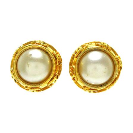 Chanel Vintage, Pre-owned Earring Geel, Dames, Maat:ONE Size