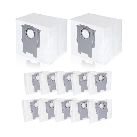 [QD] 12 st dammsugarpåsar, ersättning för Roborock S8+ / S8 Pro Ultra / S7 MaxV Ultra / Q5 / Q5+ / Q7+ / Q7 Max+ dammsugarpåse