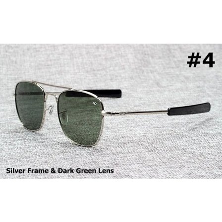 JackJad Nya Mode Armé MILITÄR AO Pilot 54mm Solglasögon Märke American Optical Glaslins Solglasögon Oculos De Sol Masculino