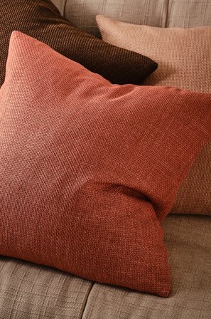 Jotex - Putetrekk 50x50 Cm Rustrød - WEAVER - Kjøp Pynteputer & trekk hos Jotex