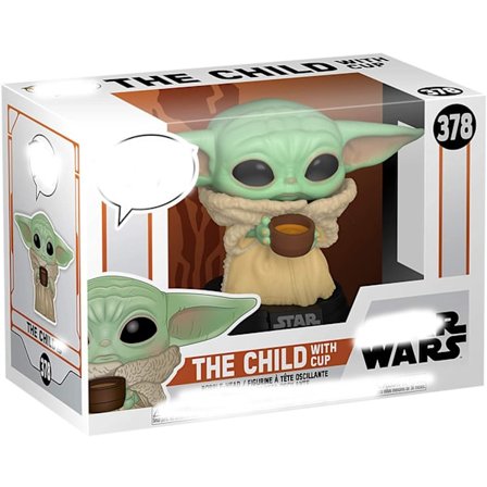 Funko Pop Star Wars Baby Yoda Håller skål Eat Frog & Take Neckla