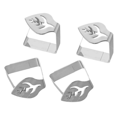 4 st Bordsduksklämmor Silver