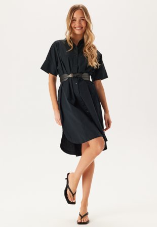 SELECTED Slfblair 2/4 SHORT SHIRT DRESS Black Klær