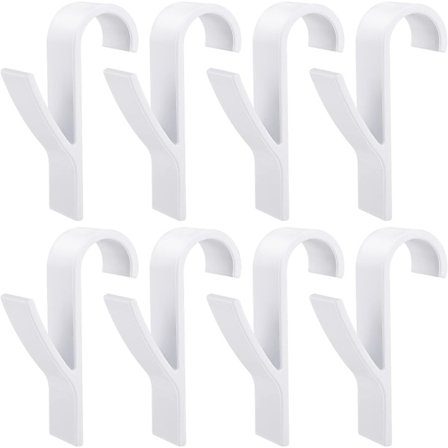 10 stk. radiator kroge, håndklædekrog til radiator, hvide plastik radiator kroge, badeværelse radiator kroge