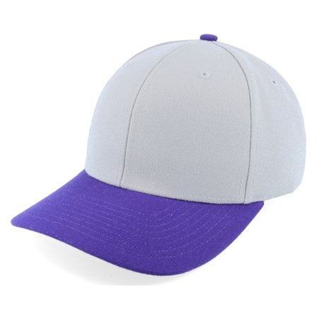 Richardson - Grau adjustable Cap - 514 Combination Grey/Purple Adjustable @ Hatstore