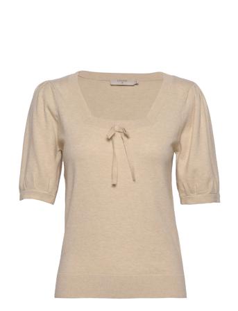 Crdela Ss Knit Pullover Pullover Striktrøje Beige Cream