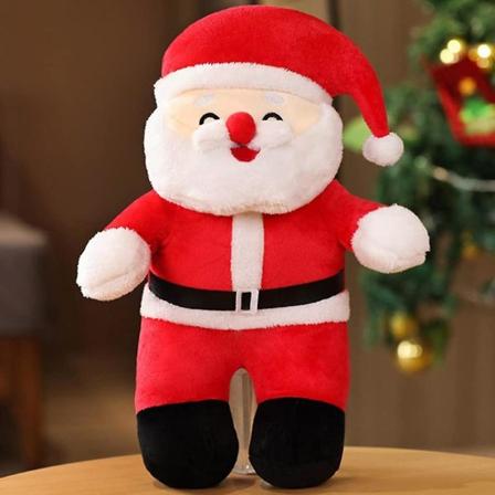 -9 Christmas Pollush Doll Santa Claus Folling Djur Plyschleksaker Dekoration Dekoration Heminredning (leende)