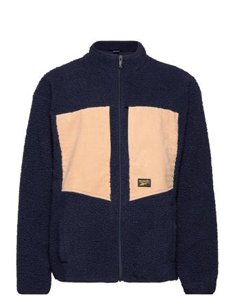 Cl Cord Sherpa Jacket Sweat-shirts & Hoodies Fleeces & Midlayers Navy Reebok Classics