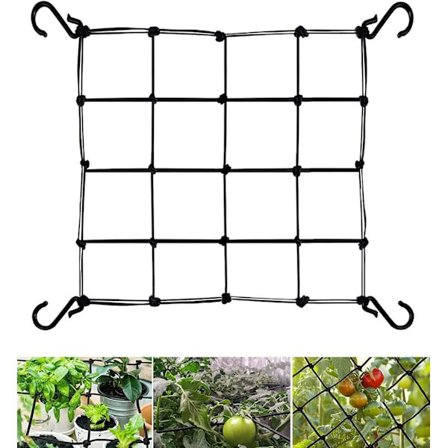 Elastisk net 60 x 60 cm planteunderstøtning rullende net til plantetelte, hydroponisk planterum rullende net, universelt kraftigt net med st