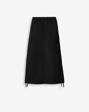 W' CARGO SKIRT LONG - BLACK XS