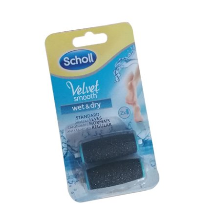 Scholl Expert Care Wet & Dry udskiftningsruller, refill til Scholl elektrisk fodfil – med diamantpartikler – 2 ruller