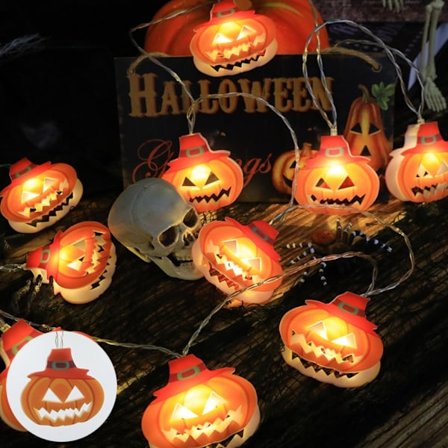Halloween Pumpkin String Lights Lantern 2 2