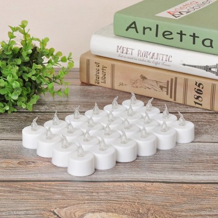 (pakke med 24) Realistiske og lyse batteridrevne flimrende flammer