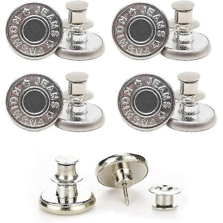 Farkkunappi ilman ompelua metallinen pikafarkkunappi irrotettava 5 kpl