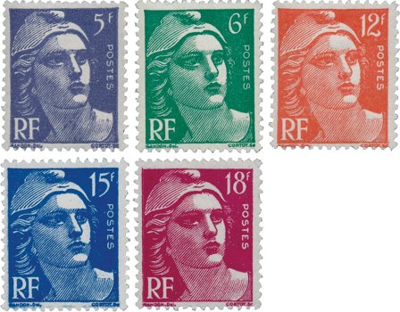 Frankrig 1951 - YT 883-887 - Postfrisk