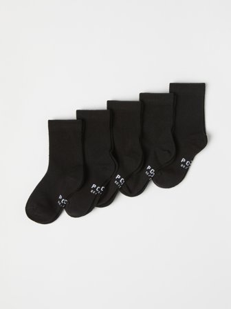 5-pakning sokker - 22|24 - barneklær - black - Polarn O. Pyret