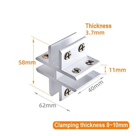 Glasdörrgångjärn Ramlös klämma STYLE 5 STYLE 5