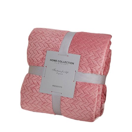 Pure-Color Wheat Ear Pattern Plyschfilt Vikbar Håll Varm Mysig filt För Bäddsoffa