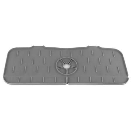 Silikone Vask Armatur Måtte Genanvendelig Vandfanger Pude til Køkken og Badeværelse Grå