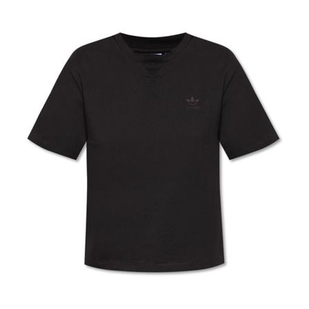 Adidas Originals, T-shirt with logo Czarny, Kobieta, Rozmiar: 2XS