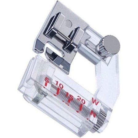 Syfod Syfod Trykfod, 5mm til 20mm Justerbar Bias Binder Fod Universal Lineal Fod Passer til Lav Shank Syning Snap-on