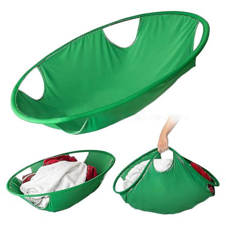 Vaskeskjold Sammenleggbar Plast Vaskkurv Oval Tub/kurv Plassbesparende Vaskemaskin