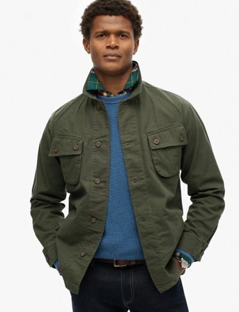 Superdry Military Overshirt Jacket - Khaki green - M