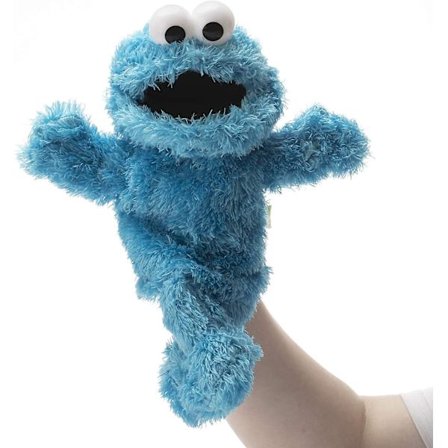 Muppet Filmen Blød Plys Legetøj Sesame Street Cookie Monster Hånddukke, Blå Monster