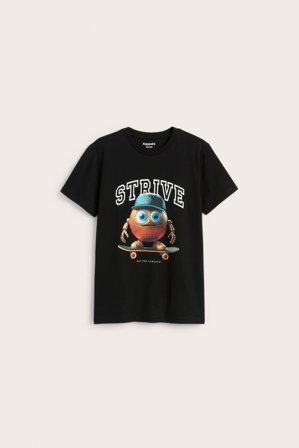 Kappahl | T-shirt med tryck | Svart