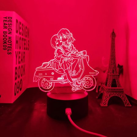 WJ Kill La Kill Ryuko Matoi LED Natlampe til Soveværelsesindretning Gave Natlys Anime 3D Lampe Ryuko Matoi Kill La Kill