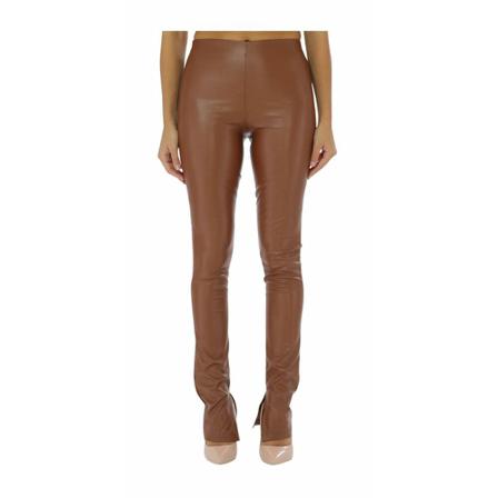 Giulia N Couture Leather Broek , Bruin , Dames , Maat: S