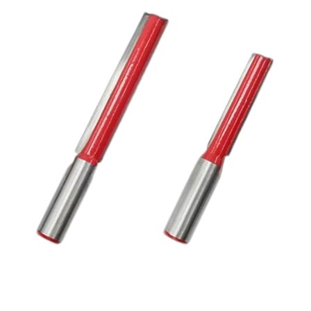 1/4" varsi suora jyrsinterä leikkurilla (2 kpl) D