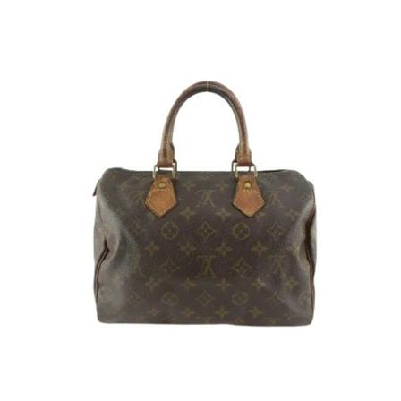 Louis Vuitton Vintage, Pre-owned Speedy 25 Monogram Handbag Bruin, Dames, Maat:ONE Size,Canvas