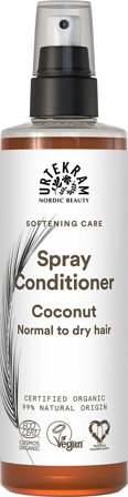 Urtekram Spray conditioner leave incoconut øko 250 ml 250 ml, Hår, Shampoo & Hårpleje, Leave-in Conditioner