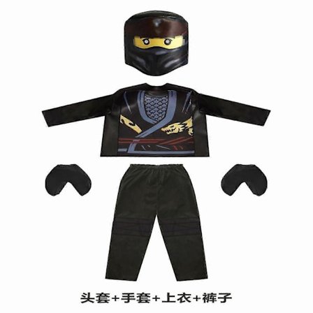 Ninjago Kostume Halloween Cosplay Outfit Festforestillingstøj Blødt