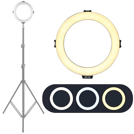 8in LED Ring Light 10 Lysstyrkeniveauer med 74.8in Kabel til Makeup Vlog Video Live Streaming