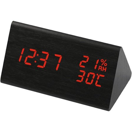 LED Digitalt Ur Alarmur Bord Lydstyring Elektronisk Ur