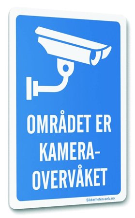 Reolink klistremerke - "Området er kameraovervåket" miljøvennlig plast - 150x200mm