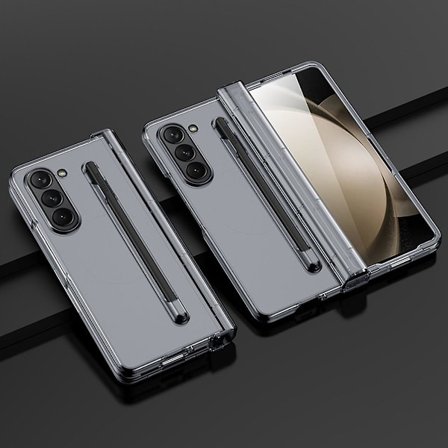 Z Fold 5 Fodral, Slim Pc Matt Skin Feel Stöttåligt Fodral Kompatibelt Samsung Galaxy Z Fold 5 Med S Pen Hållare & Skärmskydd