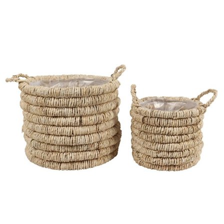 Søgræskurvesæt, Natur, 35x35x27cm, 2-delt