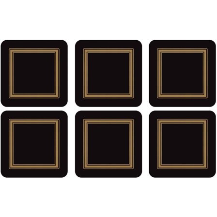 Pimpernel Classic-lasinaluset, musta 6 kpl