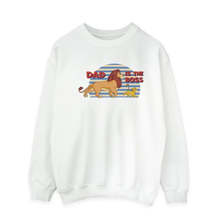 Disney Herr The Lion King Pappa Boss Sweatshirt XXL Vit