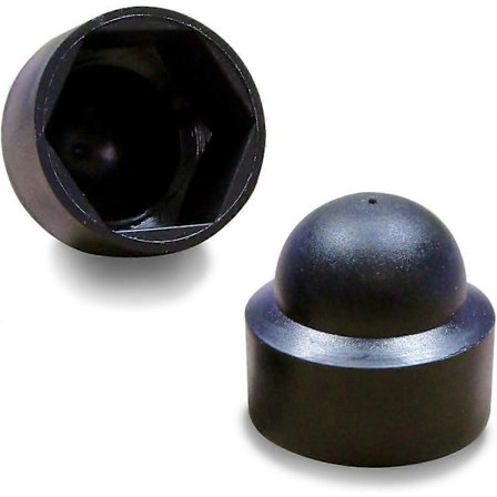 20 stk - Beskyttelseshette for mutter og skrue M8 13 mm nøkkel - SVART plast
