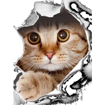 Full 5d Diy Diamond Painting Cross Stitch Animals Rhinestone Bro Som På Bilden 1 40x50cm