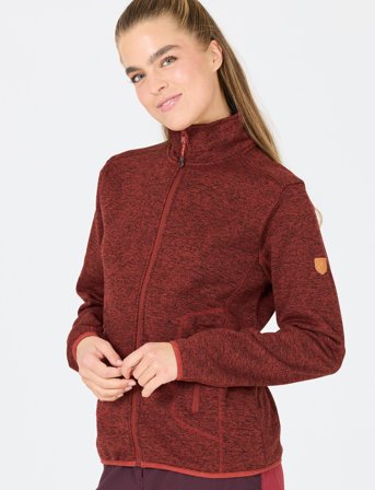 Whistler Samani W Melange Fleece Jacket - Burgundy - 44