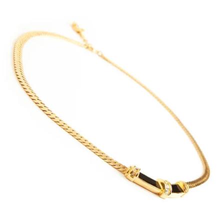 Dior Vintage Pre-ownedYellow Goldnecklaces , Geel , unisex , Maat: ONE Size Vintage Sieraden