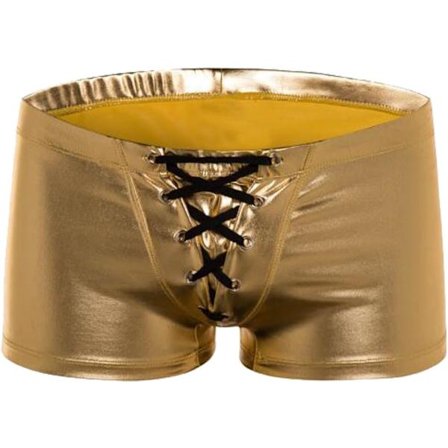 Herr Metallic Glänsande Kalsonger Boxershorts Snörning Underkläder Trosor Bikinis