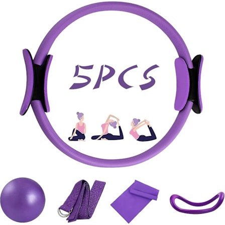 5 stk Pilates Ring Set 14" Yoga Fitness Magic Circle Pilates Utstyr For Hjemmetrening Fitness Kit