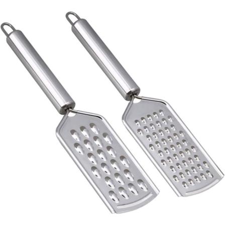 2PCS Köksrivare, Ostjärn Finrivare för Kök med Handtag och Razor-Sharp Rostfritt Stålblad och